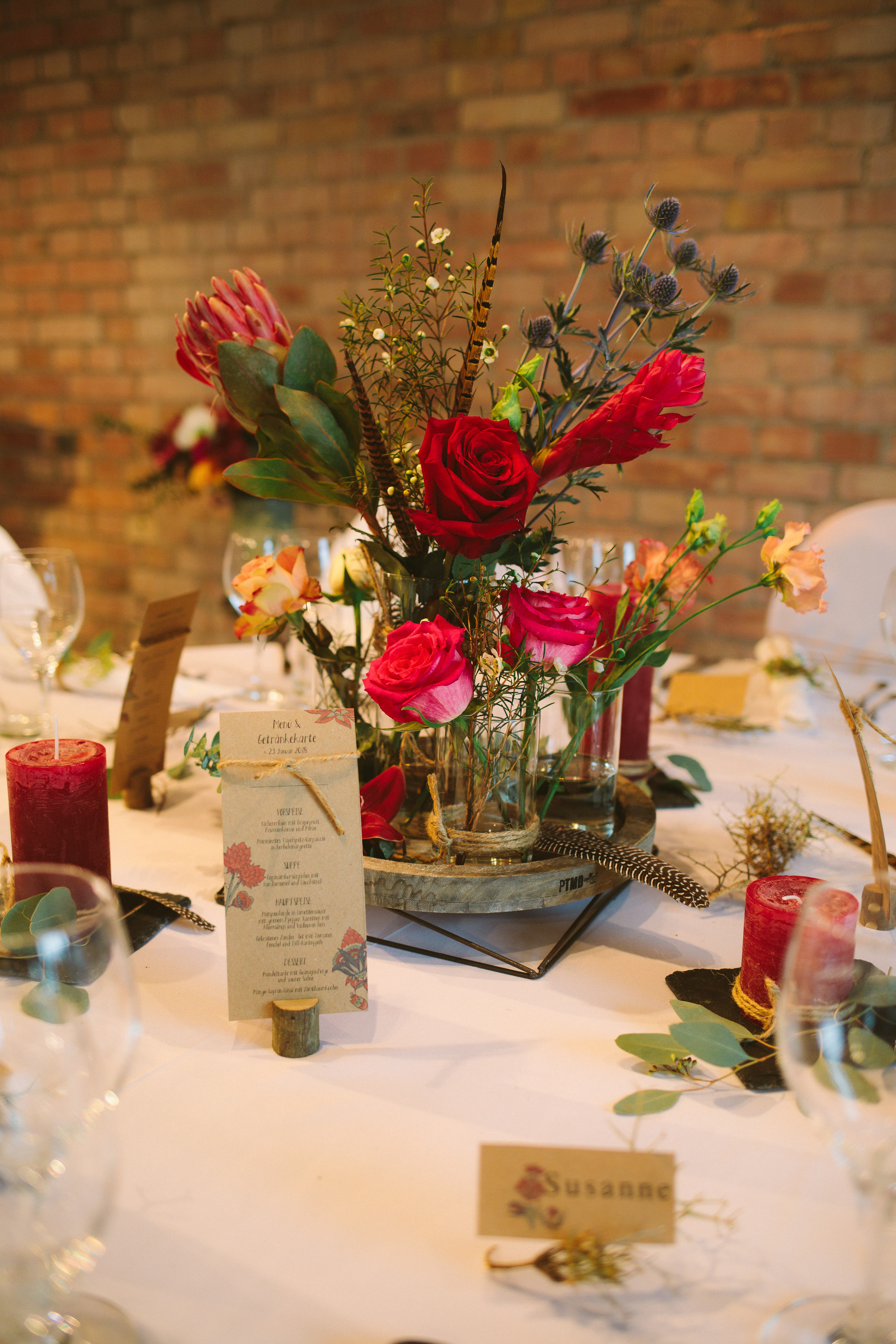 Dekopaket Romantisch Premium auf Hochzeitstisch